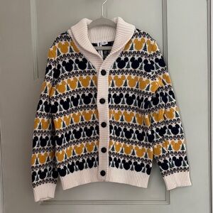 Janie and Jack Cream, Black, and Yellow Patterned Sweater